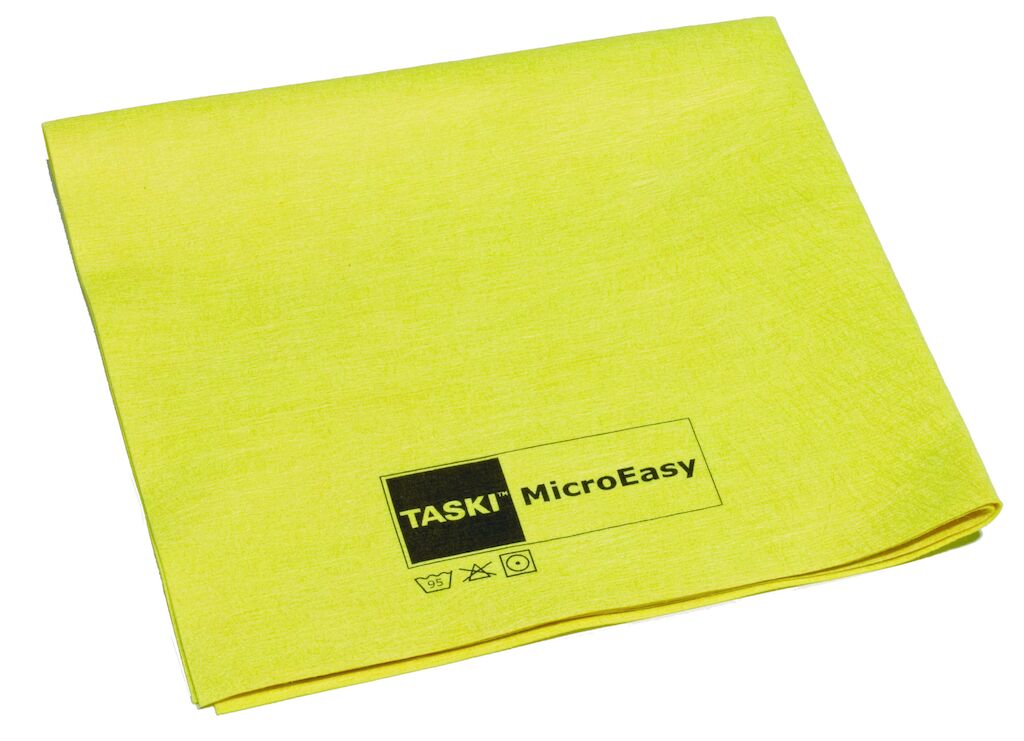 TASKI MicroEasy 5pc - 38 x 37 cm - Κίτρινος - Άριστης καθαριστικής απόδοσης πανιά μικροϊνών κατασκευασμένα με μοναδική τεχνολογία μη ειδικής πλέξης. Χρησιμοποιούνται στεγνά ή νωπά (άριστα για χρήση σε κουβά) και πλένονται στους 95oC έως 100 φορές.