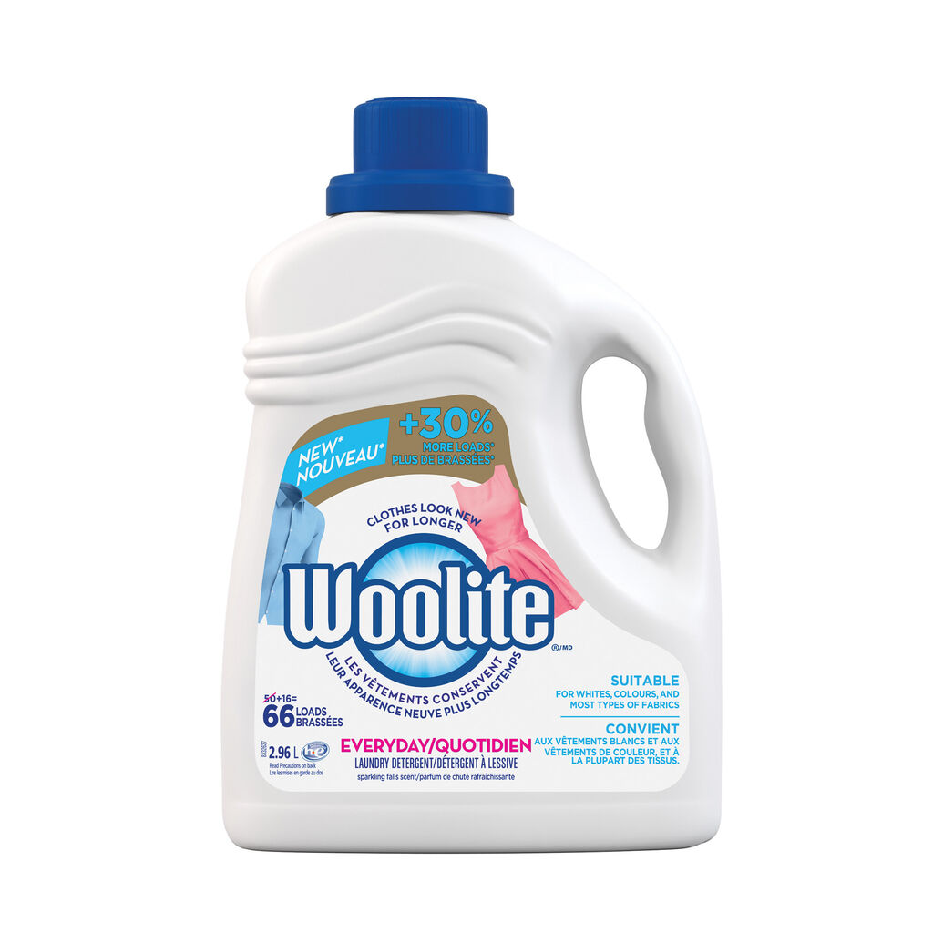 Woolite® Laundry Detergent Everyday - Sparkling Falls Scent, 2.96L, 4/CT