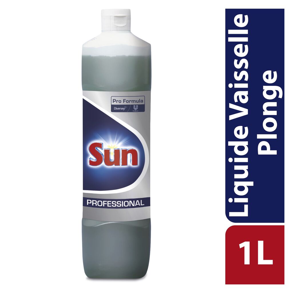 Sun Professional Liquide pour vaisselle à la main 6x1L - Lavage de la vaisselle à la main avec un agréable parfum de citron