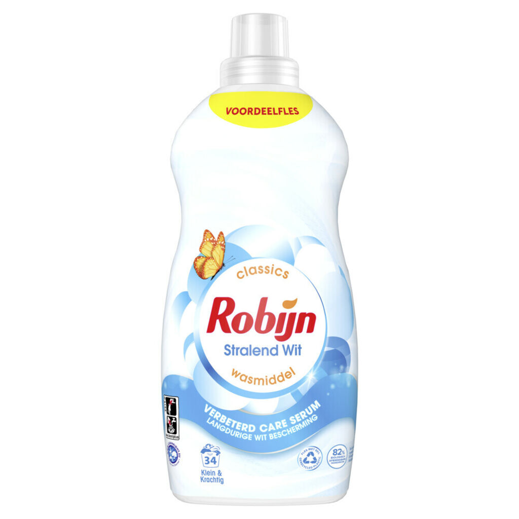 Robijn Klein & Krachtig Wasmiddel Wit 4x1.19L