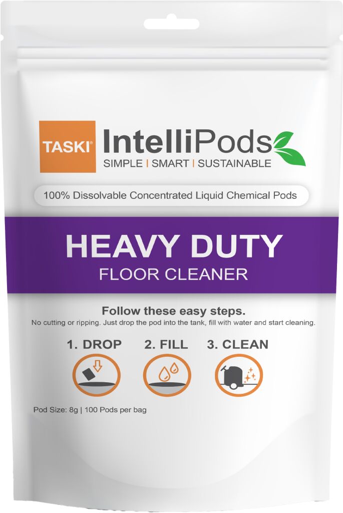 TASKI® IntelliPods Heavy Duty Floor Cleaner, 100ea
