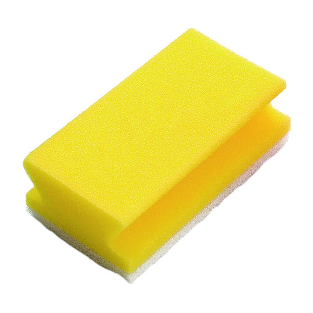 TASKI Reinigingsspons 10x - 14 x 8 cm - Geel - TASKI reinigingsspons - Rood met witte pad