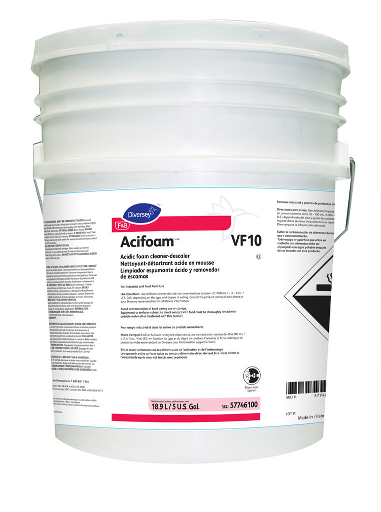Acifoam VF10, 5gal - Nettoyant moussant acide - Détartrant