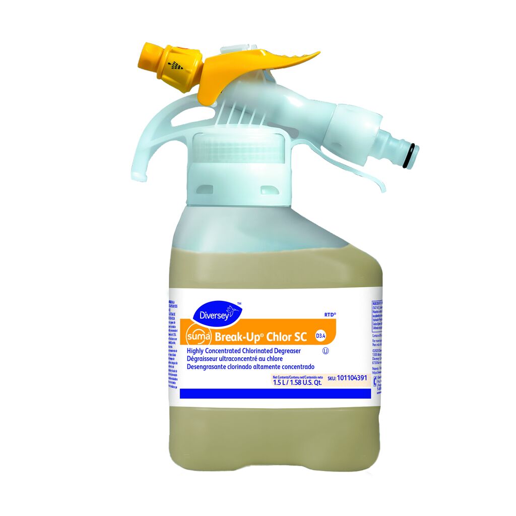 Suma® Break-Up® Chlor SC D3.4 D3.4, 1.5L, 2/CT - Chlorinated Degreaser