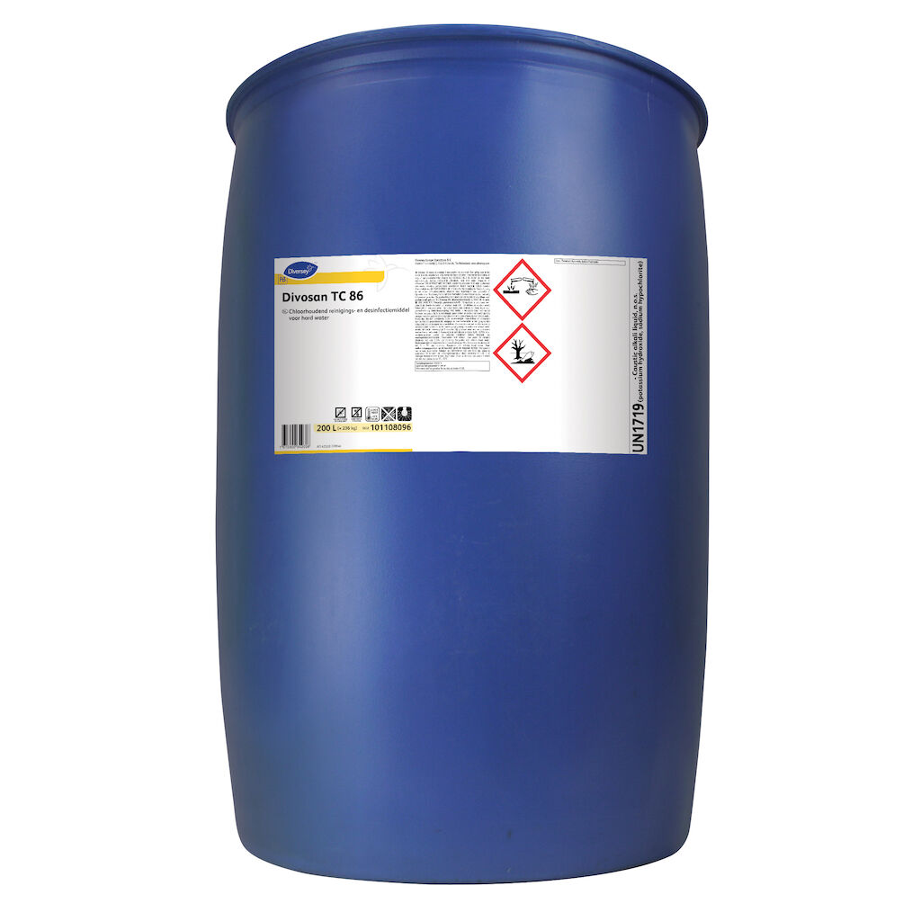 Divosan TC 86 200L - Chloorhoudend reinigings- en desinfectiemiddel voor hard water