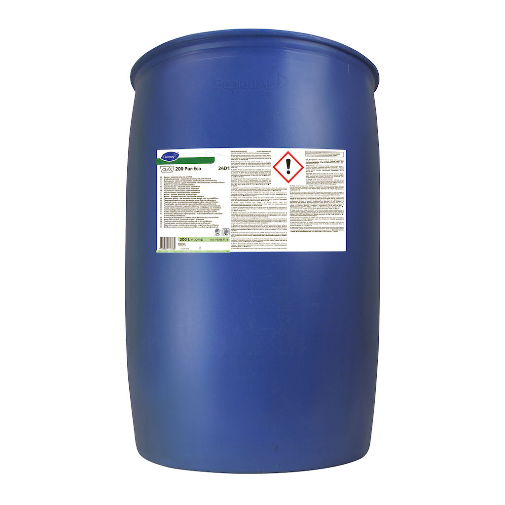 Clax 200 Pur-Eco 24D1 200L - Wzmacniacz alkaliczności kąpieli piorącej - do tkanin barwionych i zabrudzeń przemysłowych, ekologiczny
