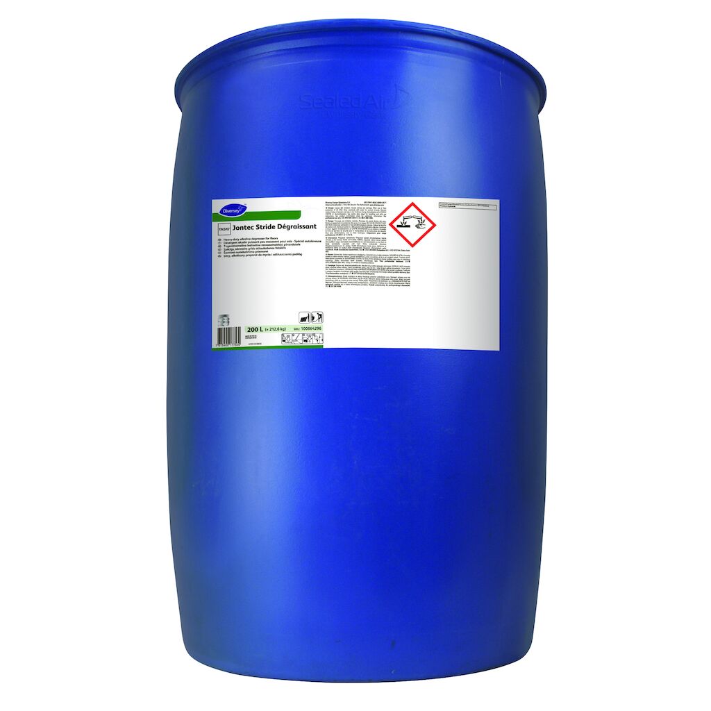 TASKI Jontec Stride Dégraissant 200L - Détergent alcalin puissant peu moussant pour sols – Spécial autolaveuse