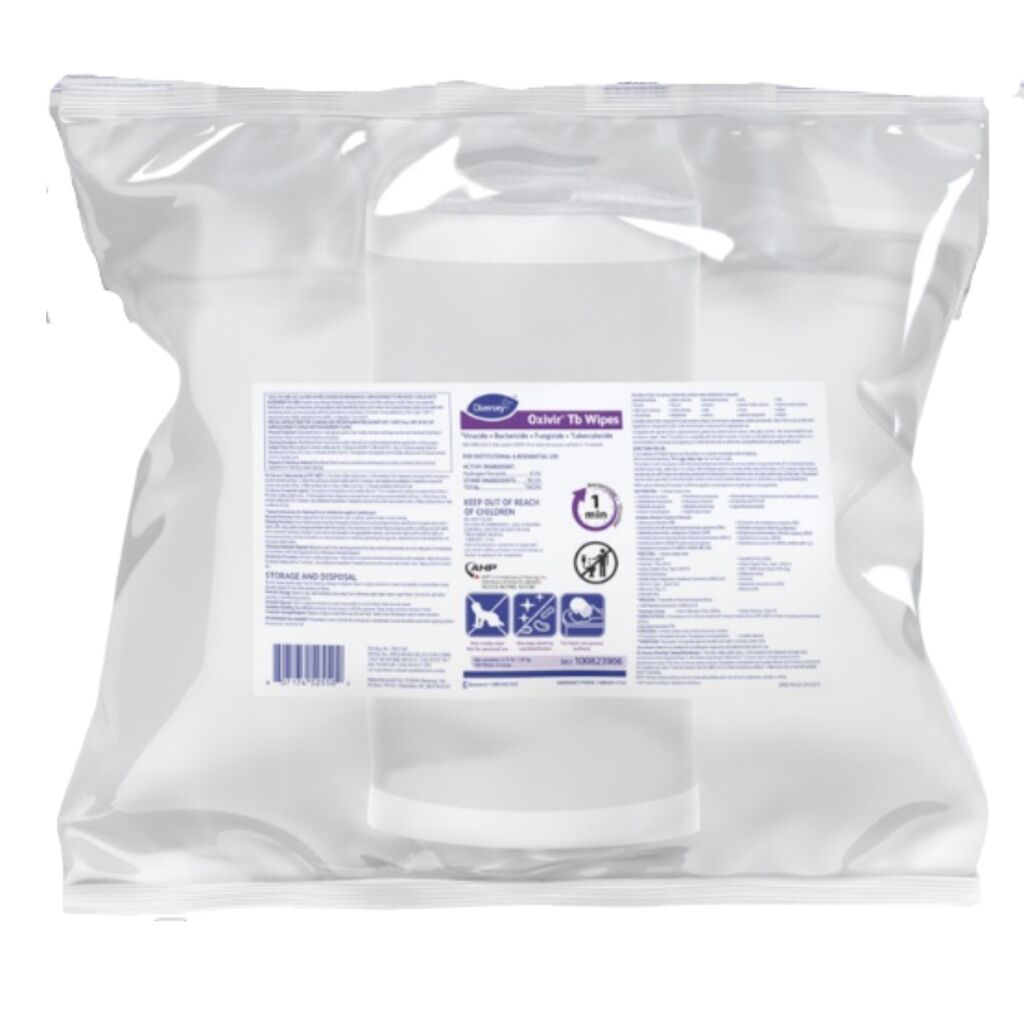 Oxivir® Tb Wipes, 160ea, 4/CT - *Virucidal • Bactericidal • Fungicidal • Tuberculocidal