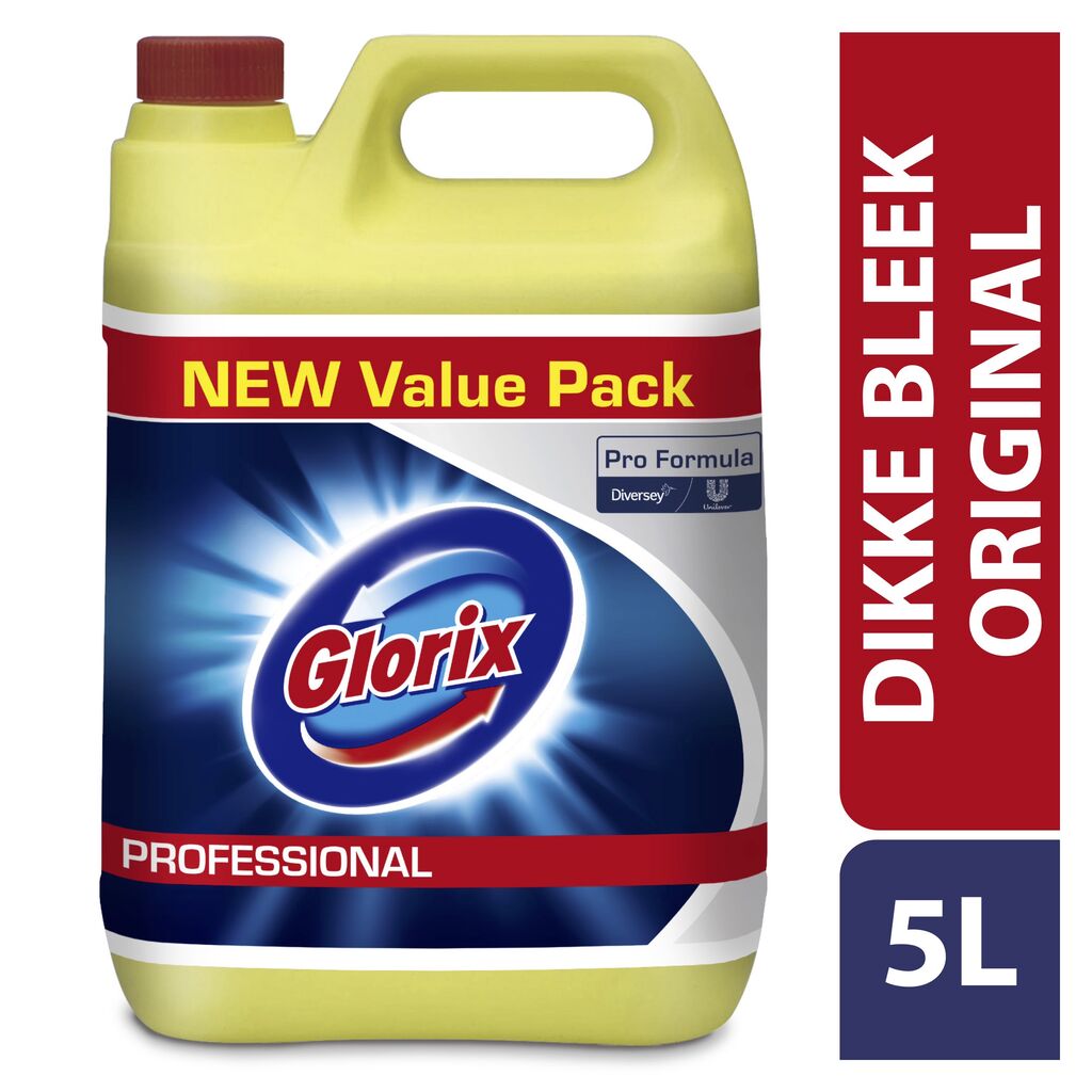 Glorix Pro Formula Toiletreiniger Dikke Bleek Original (met chloor) 4x5L - Dik bleekmiddel voor hygiënisch reinigen
