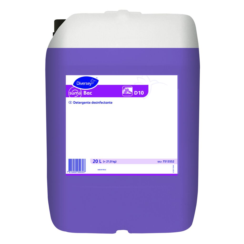 Suma Bac D10 20L - Detergente desinfectante en base amonios cuaternarios