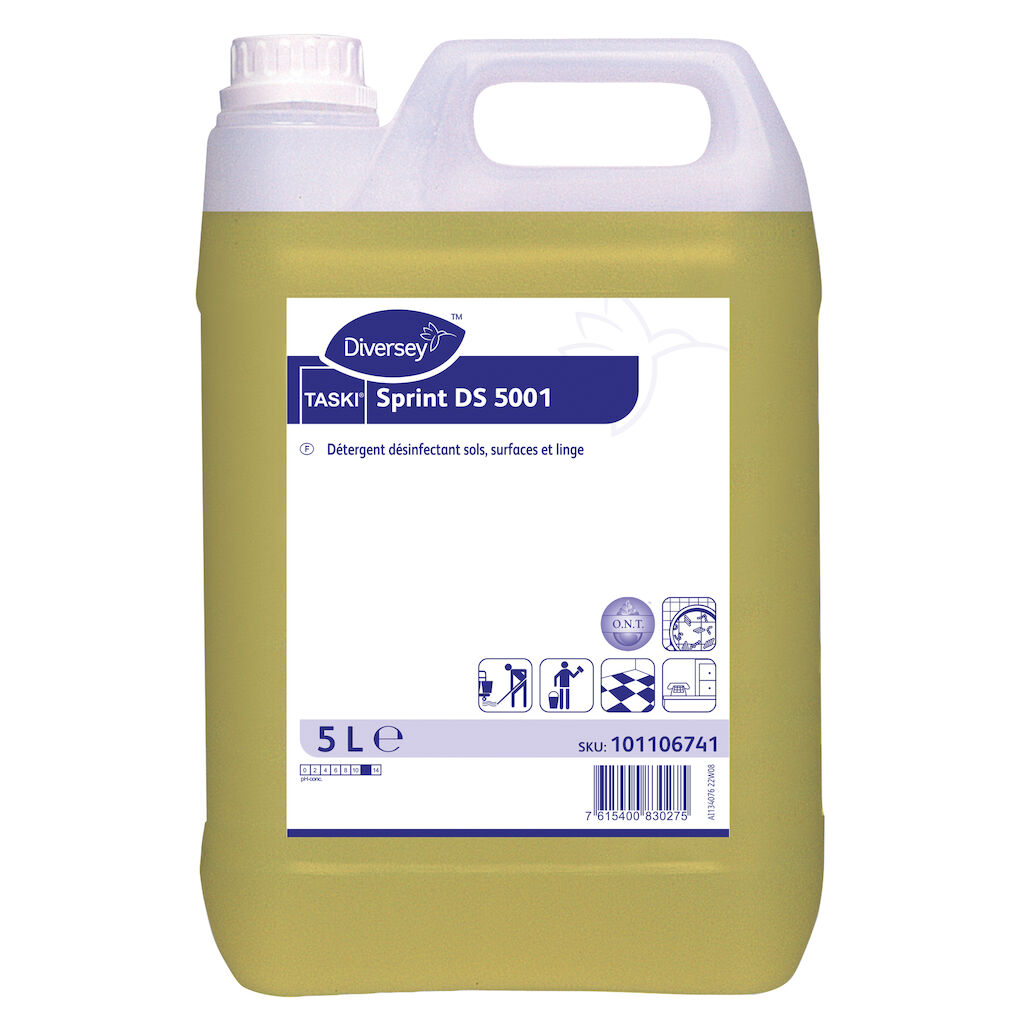 TASKI Sprint DS 5001 2x5L - Détergent désinfectant sols, surfaces et textiles