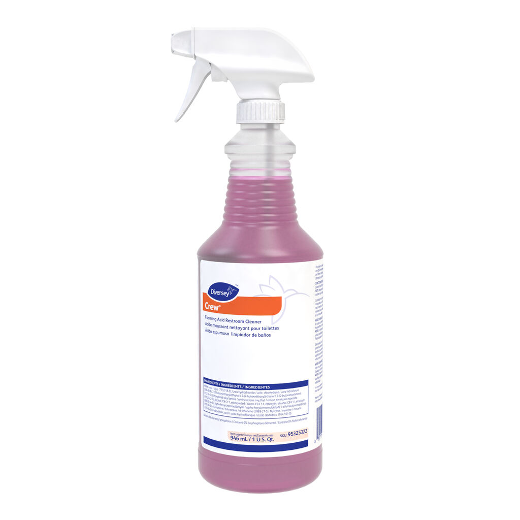 Crew® Foaming Acid Restroom Cleaner, 32foz, 12/CT - Foaming Acid Restroom Cleaner