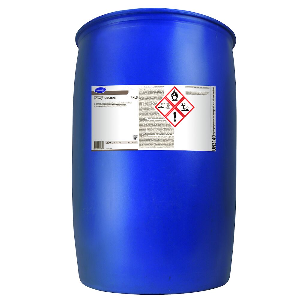 Clax Personril 4KL5 200L - Înălbitor dezinfectant lichid, pe bază de acid peracetic