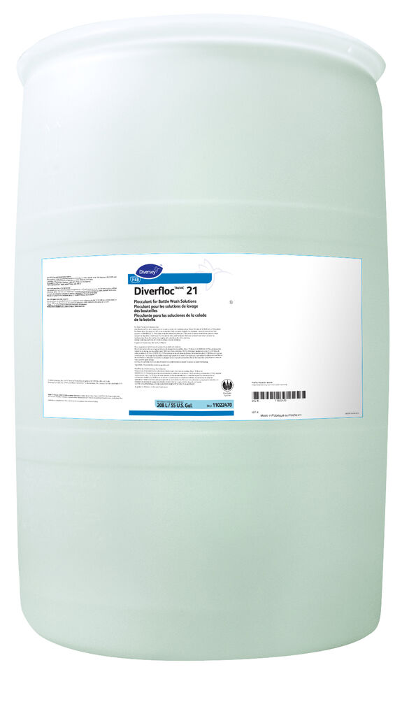Diverfloc 21, 55gal - Flocculant for Bottle Wash Solutions