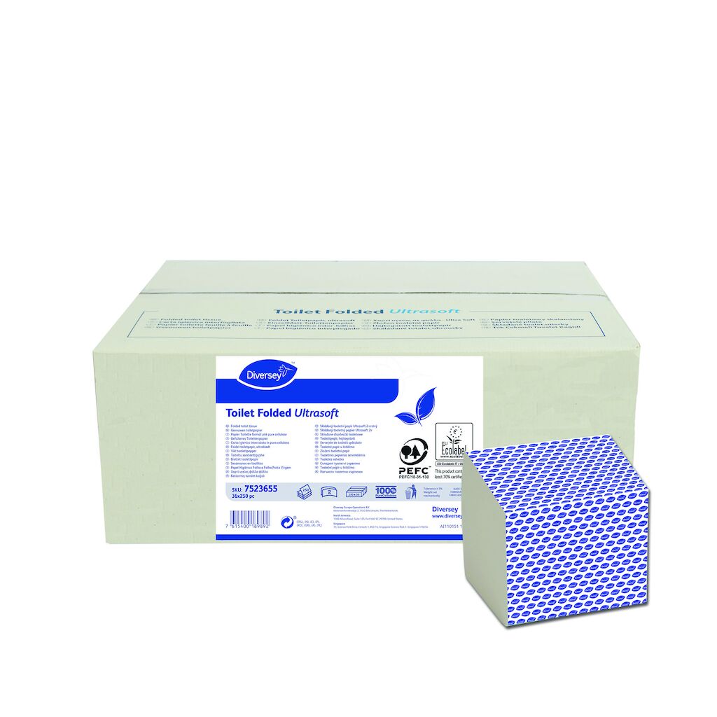 Toilet Folded Ultrasoft 36x250pz - 11 x 19 cm - Bianco /-a