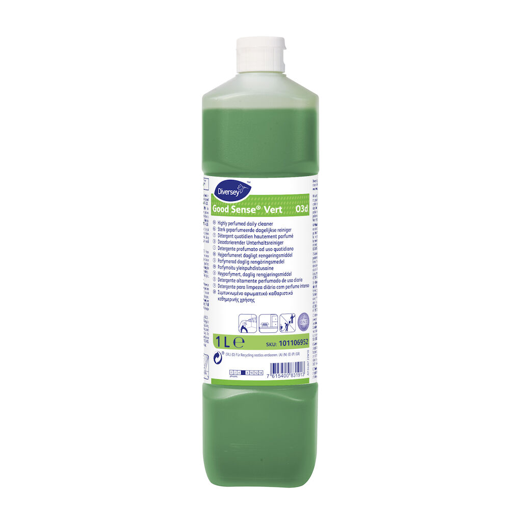 Good Sense Vert O3d 6x1L - Détergent quotidien et désodorisant surodorant