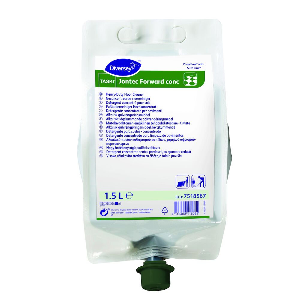 TASKI Jontec Forward conc 4x1.5L - Alacsony habzású, lúgos kémhatású padlótisztítószer koncentrátum