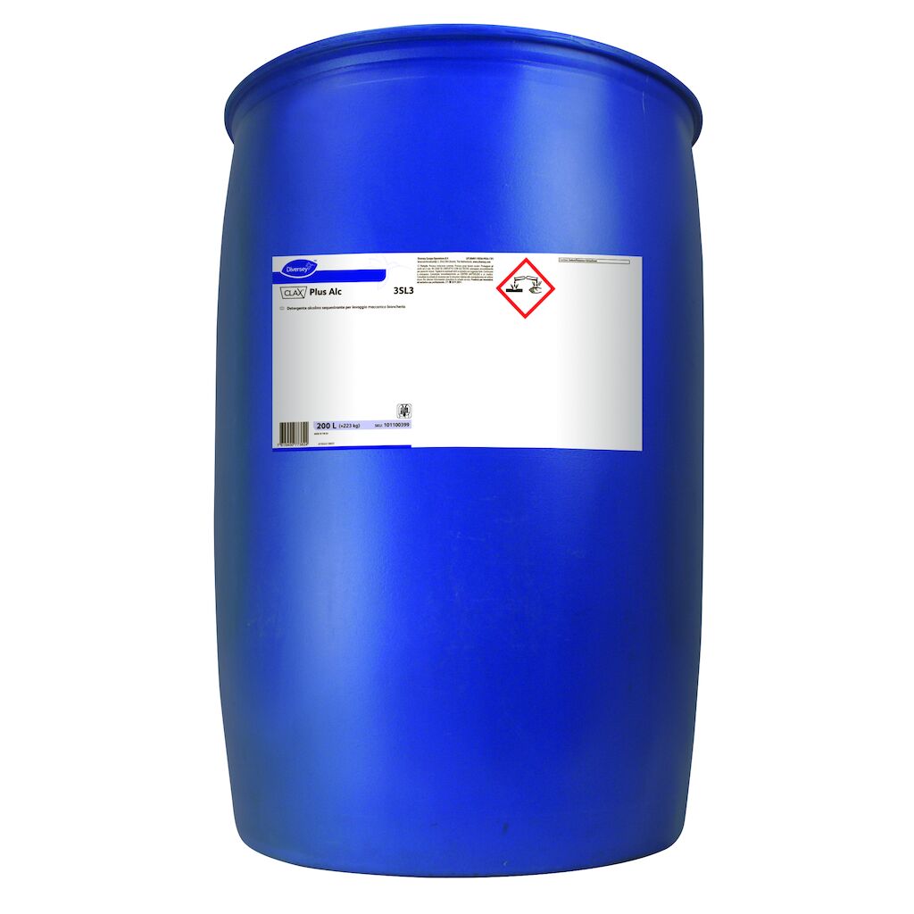 Clax Plus Alc 3SL3 200L - Detergente alcalino sequestrante per lavaggio meccanico biancheria