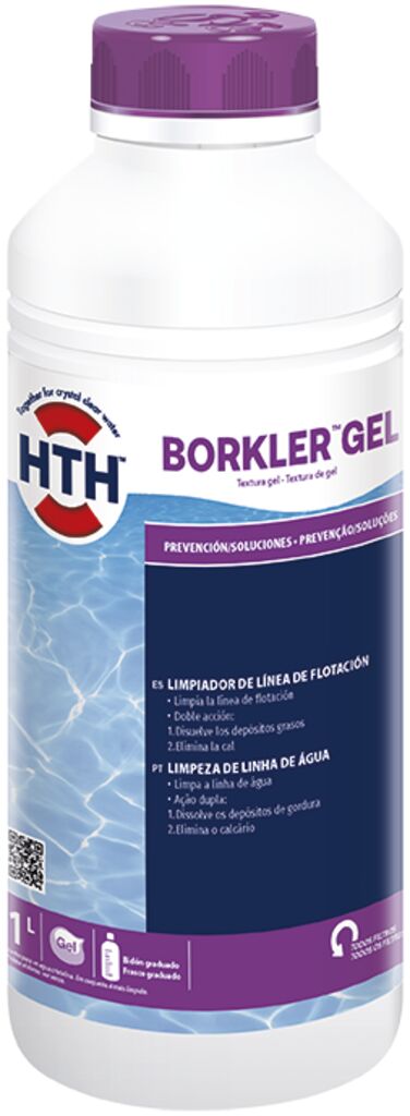 HTH BORKLER GEL 1L - Limpiador de línea de flotaciónTextura gel