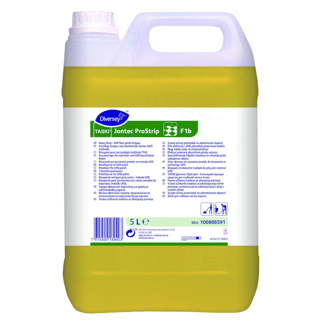 TASKI Jontec ProStrip F1b 2x5L - Polishfjerner til tykke lag og UHS polish