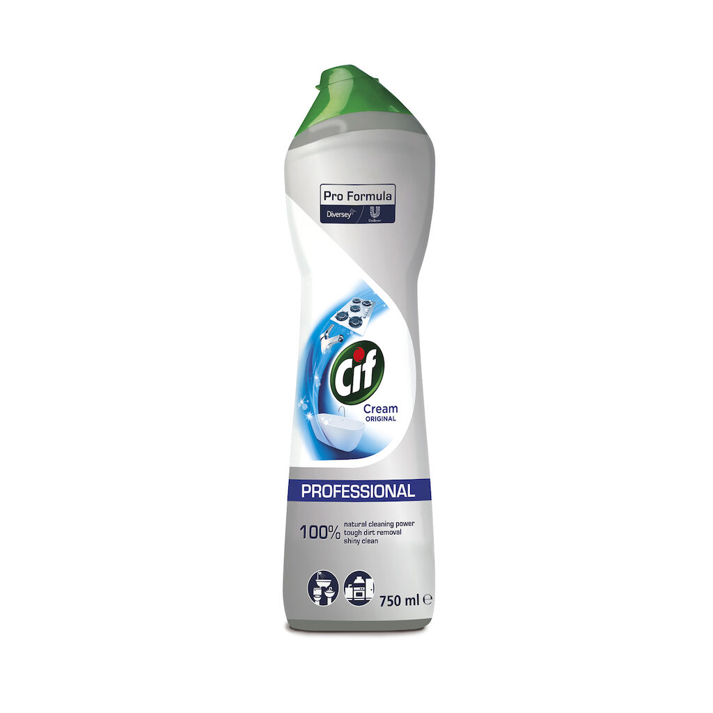 Cif Pro Formula Crema Original 8x0.75L - Limpiador en crema para uso en superficies duras del baño y la cocina