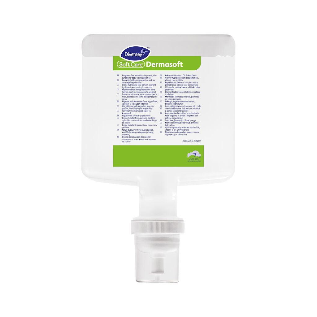 Soft Care Dermasoft 4x1.3L - Cremă reparatoare, fără parfum, potrivită şi pentru spălare fără clătire