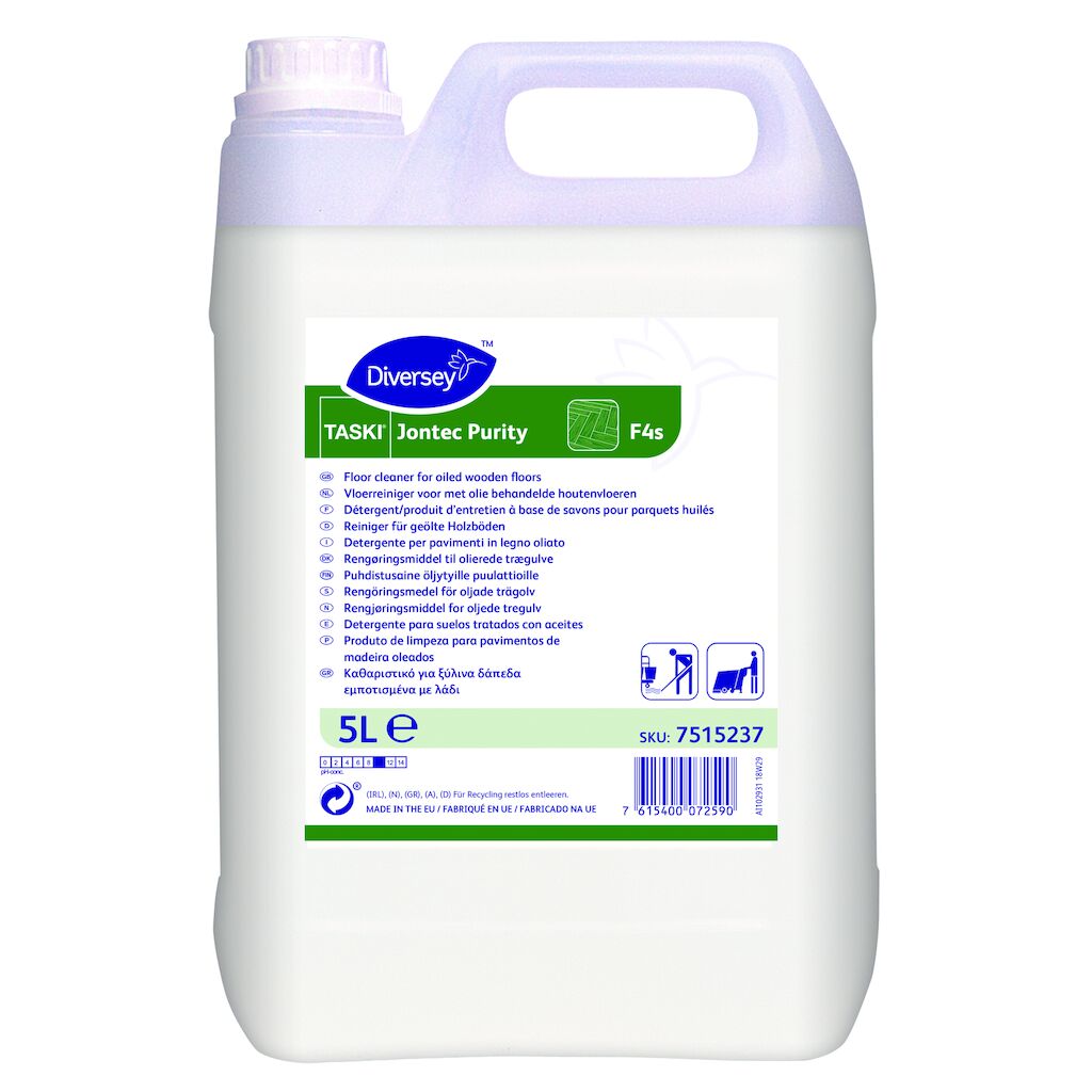 TASKI Jontec Purity F4s 3x5L - Nettoyant au savon surgraissant pour sols en bois huilés