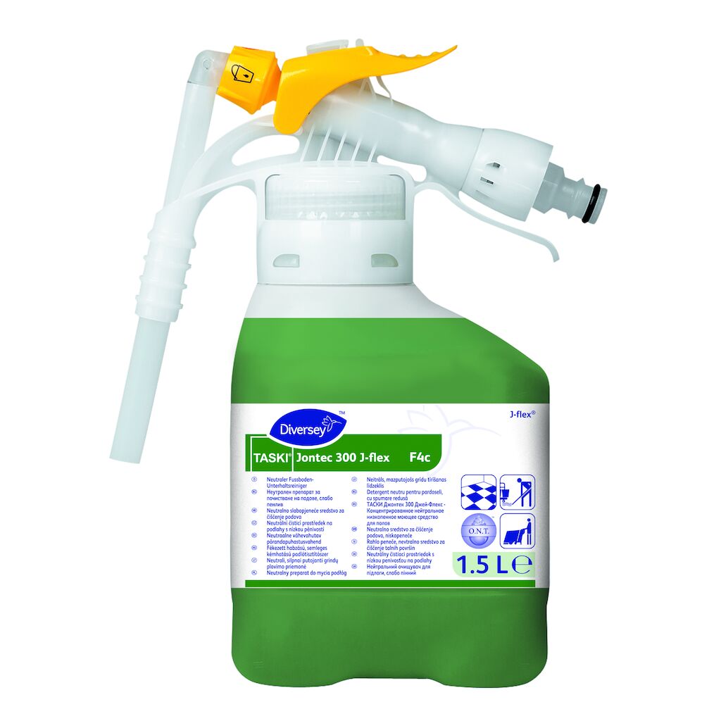 TASKI Jontec 300 J-flex F4c 1.5L - Neutrální čisticí prostředek na podlahy s nízkou pěnivostí