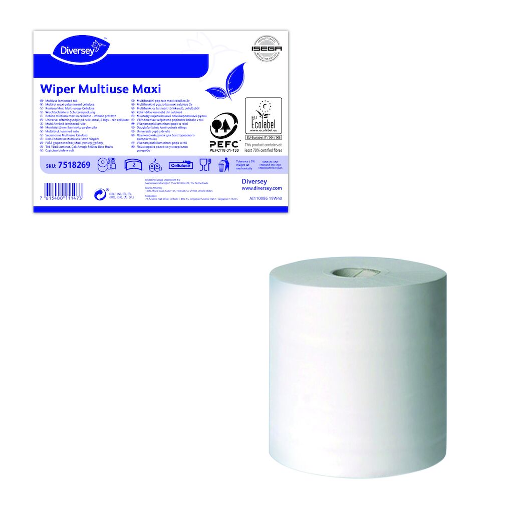 Multirol Maxi Gelamineerd Cellulose 2x2st - 272 m / H 26 cm / Ø 26 cm - Wit