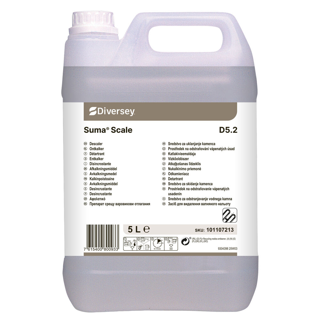 Suma Scale D5.2 2x5L - Detergente acido e disincrostante per utensili e attrezzature di cucina e lavastoviglie
