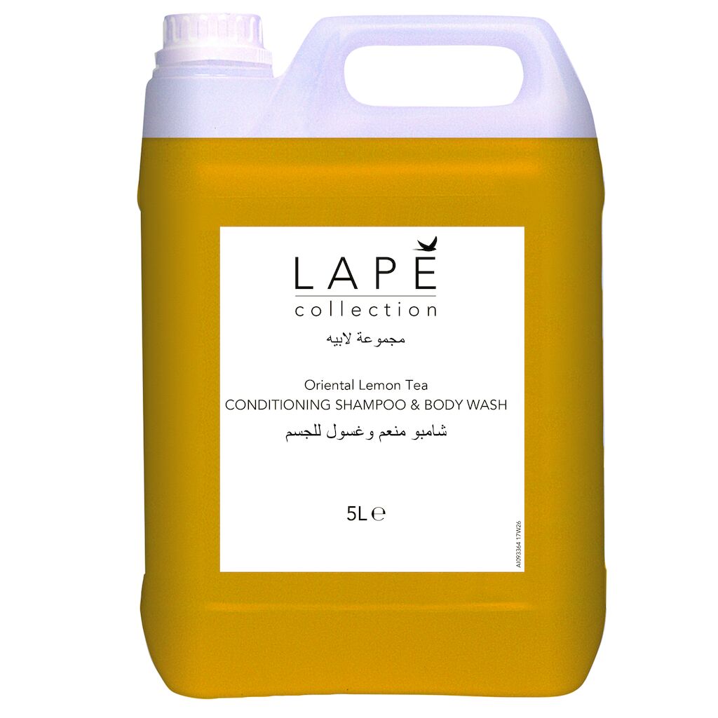LAPĒ Collection Oriental Lemon Tea Conditioning Shampoo & Body Wash 2x5L - Champô e Gel de Banho com perfume a chá de limão oriental