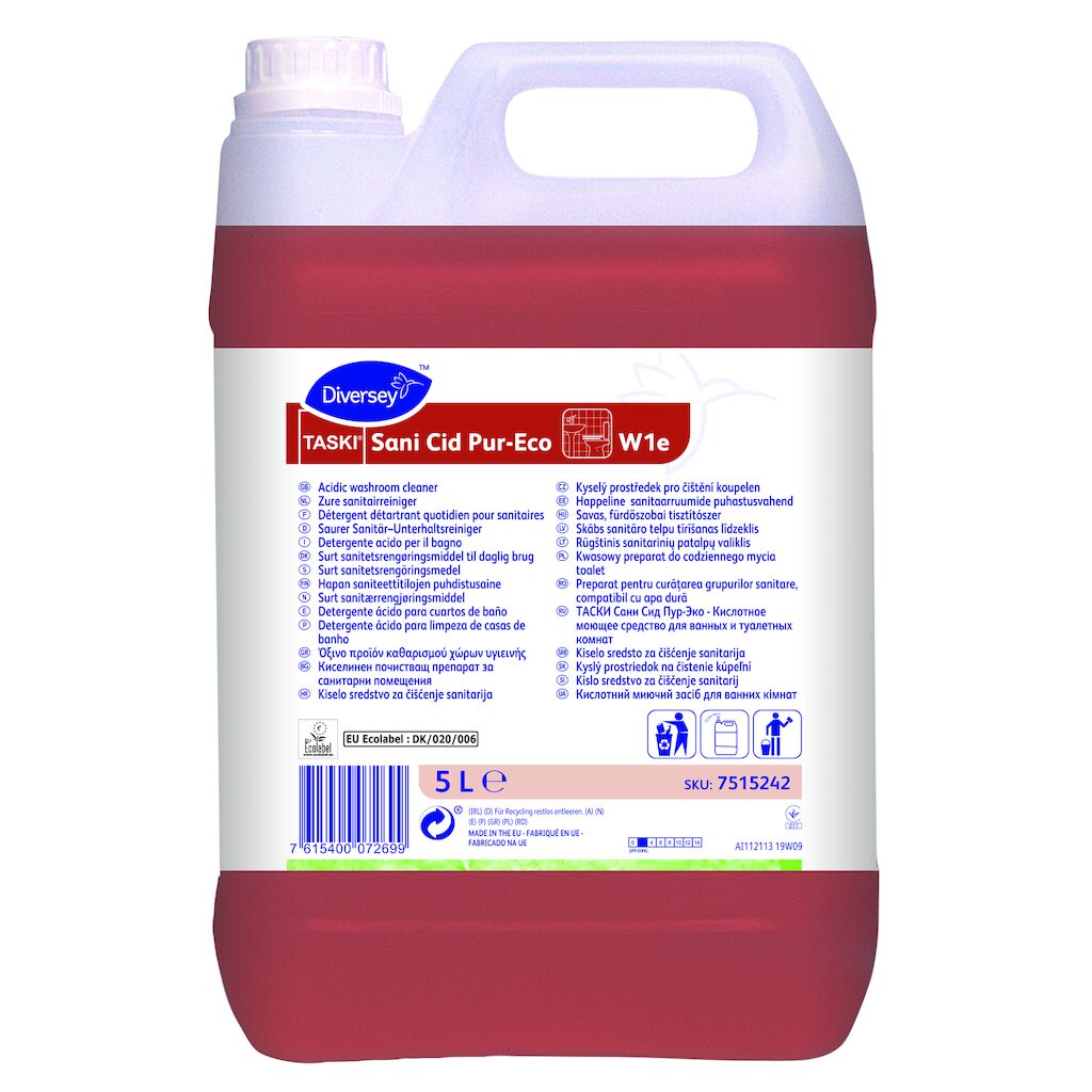 TASKI Sani Cid Pur-Eco W1e 2x5L - Détergent quotidien pour sanitaires
