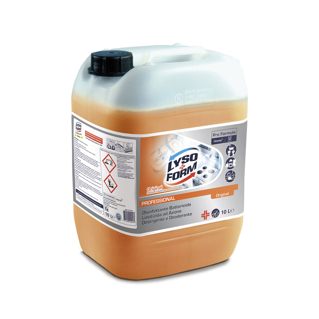 Lysoform Professionale Original Plus 10L - Disinfettante battericida lieviticida ad azione detergente e deodorante