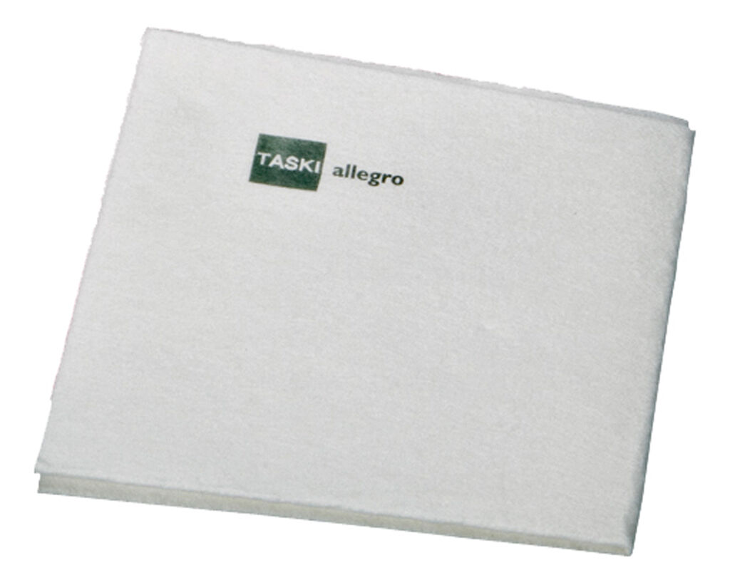TASKI Allegro reinigingsdoek 100st - 38 x 40 cm - Wit - De professionele en multifunctionele reinigingsdoek