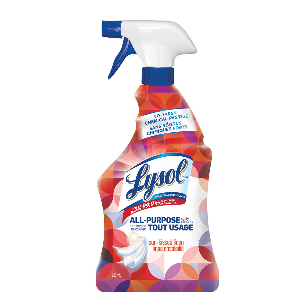 Lysol® All Purpose Disinfectant & Cleaner - Sun-Kissed Linen, 650ml, 12/CT
