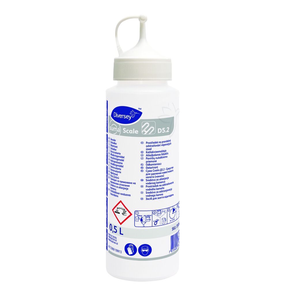Suma Scale Empty Dosingbottles D5.2 6x1pz - Flaconi graduati con tappo applicatore da 500 ml per Suma Scale D5.2
