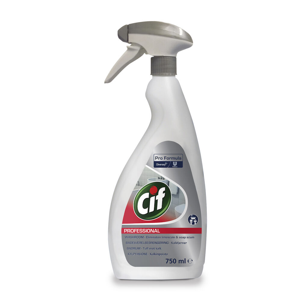 Cif Pro Formula Badrum 2 in 1 6x0.75L - Rengör alla ytor i badrummet som till exempel badkar, dusch, handfat, WC och blandare