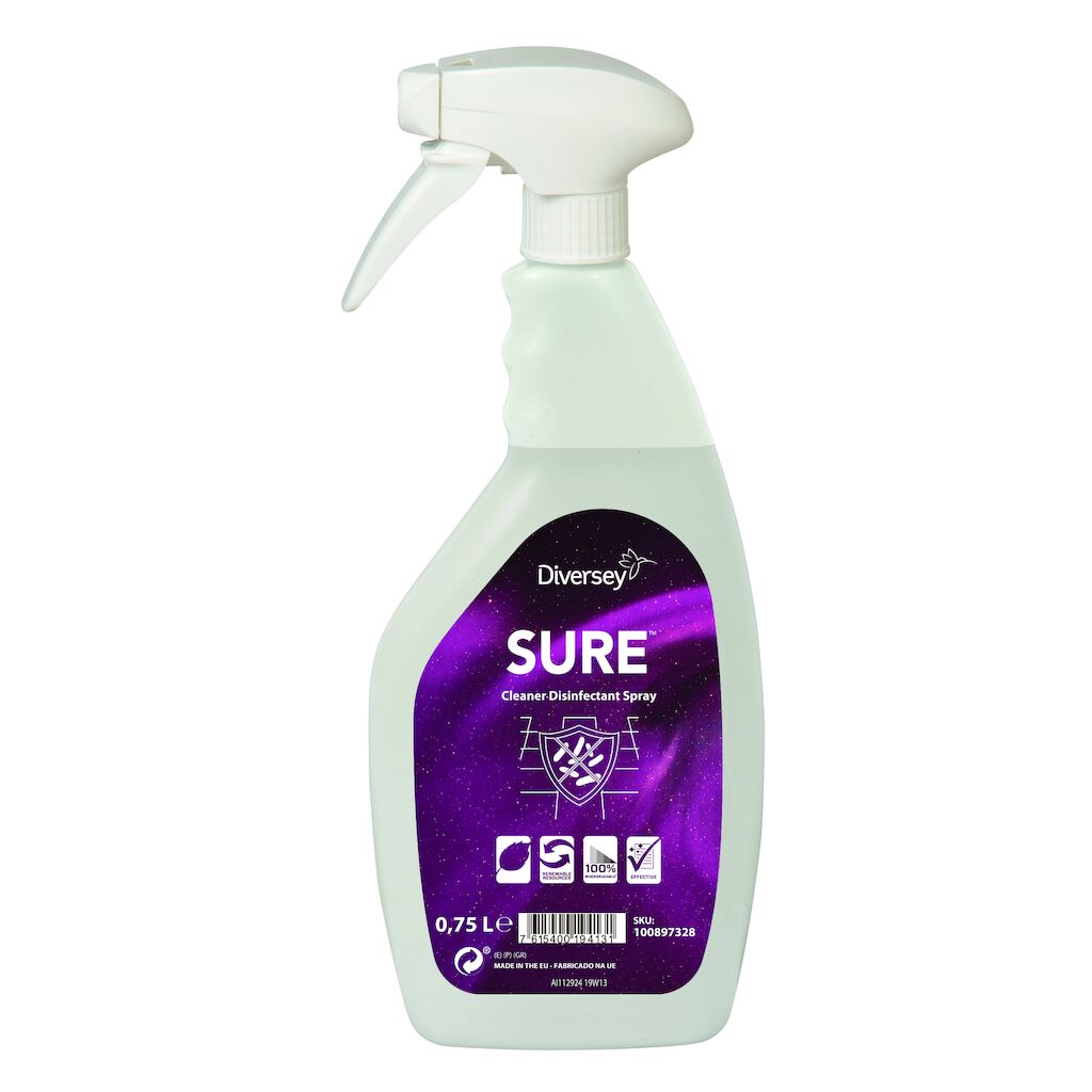 SURE Cleaner Disinfectant Spray 6x0.75L - Detergente Desinfectante spray en base a plantas