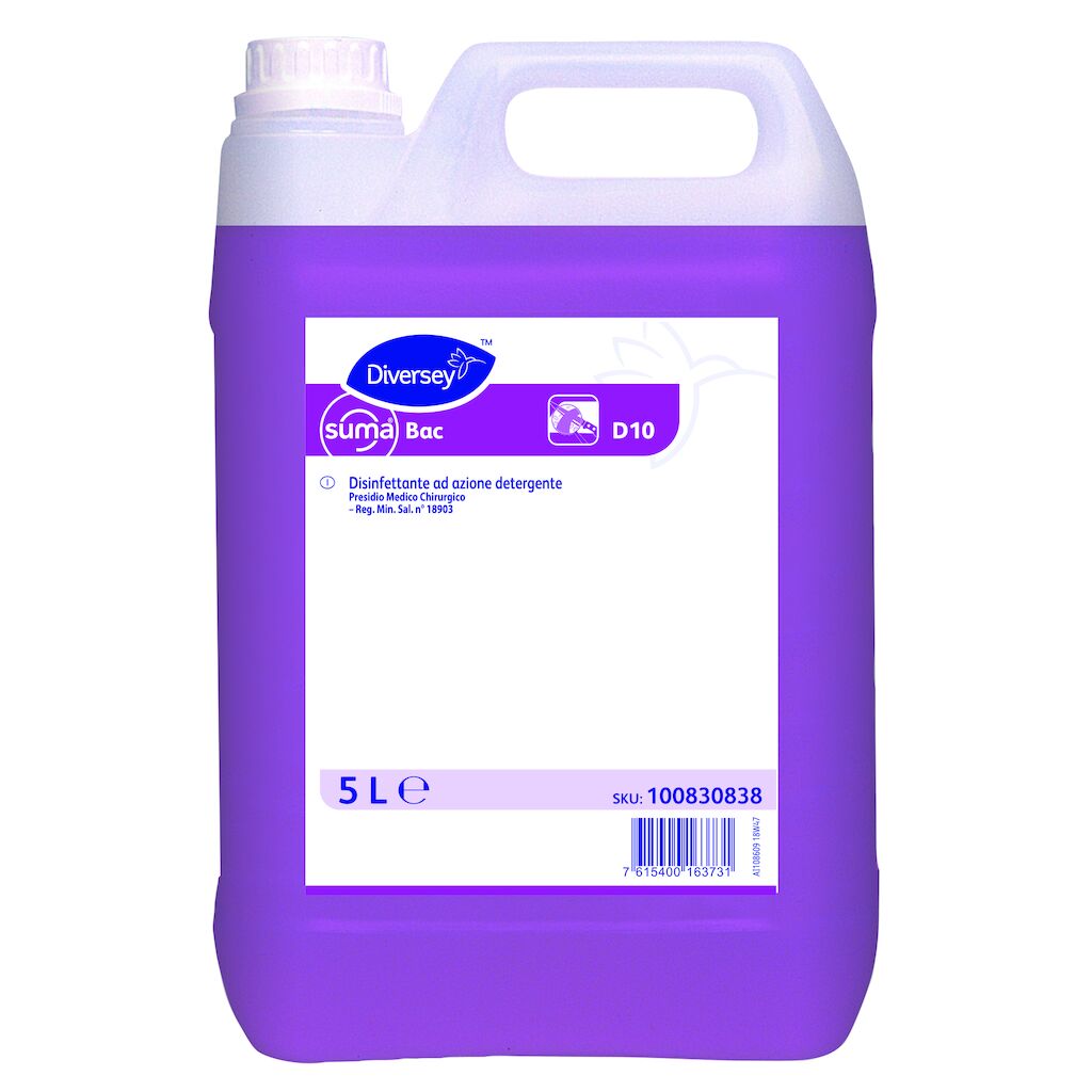 Suma Bac D10 2x5L - Disinfettante ad azione detergente. Presidio Medico Chirurgico Reg. Min. Sal. n. 18903
