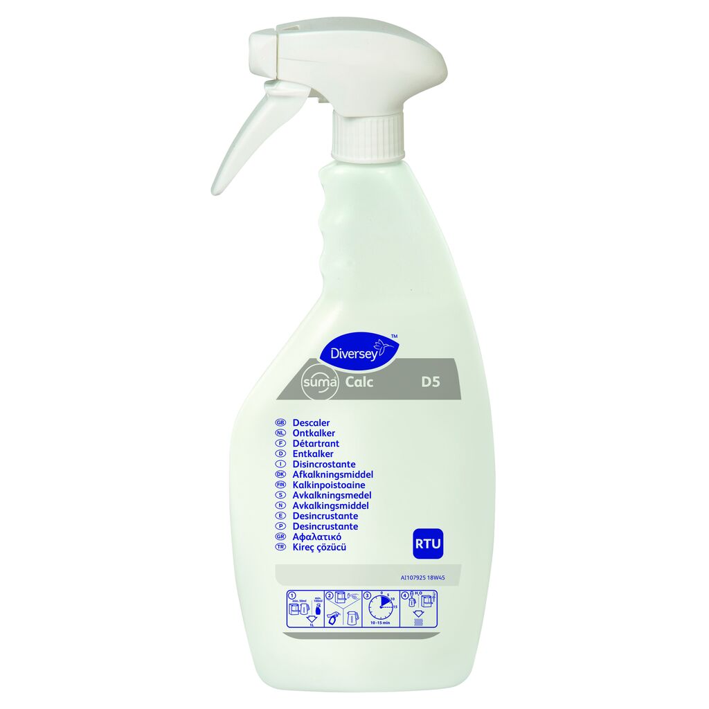 Suma Calc Empty Spraybottles D5 6x1pc - Spray bottle 750 ml Opus trigger white, empty for Suma Calc D5