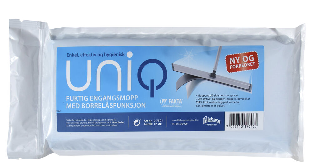 UNIQ DUOTEX FUKTIG ENGANGSMOPP 5x12stk.