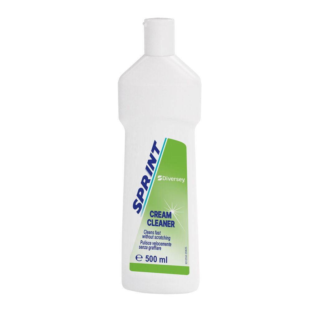 Sprint Cream Cleaner 12x0.5L - Detergente cremoso per tutte le superfici inossidabili ceramiche, fornelli, sanitari, cucine e ogni tipo di superfici smaltate e plastificate