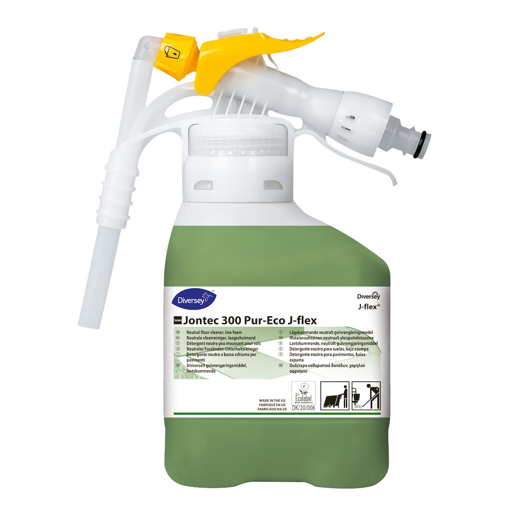 TASKI Jontec 300 Pur-Eco J-flex 1.5L - Detergente neutro per la manutenzione dei pavimenti in J-flex® ecologico.