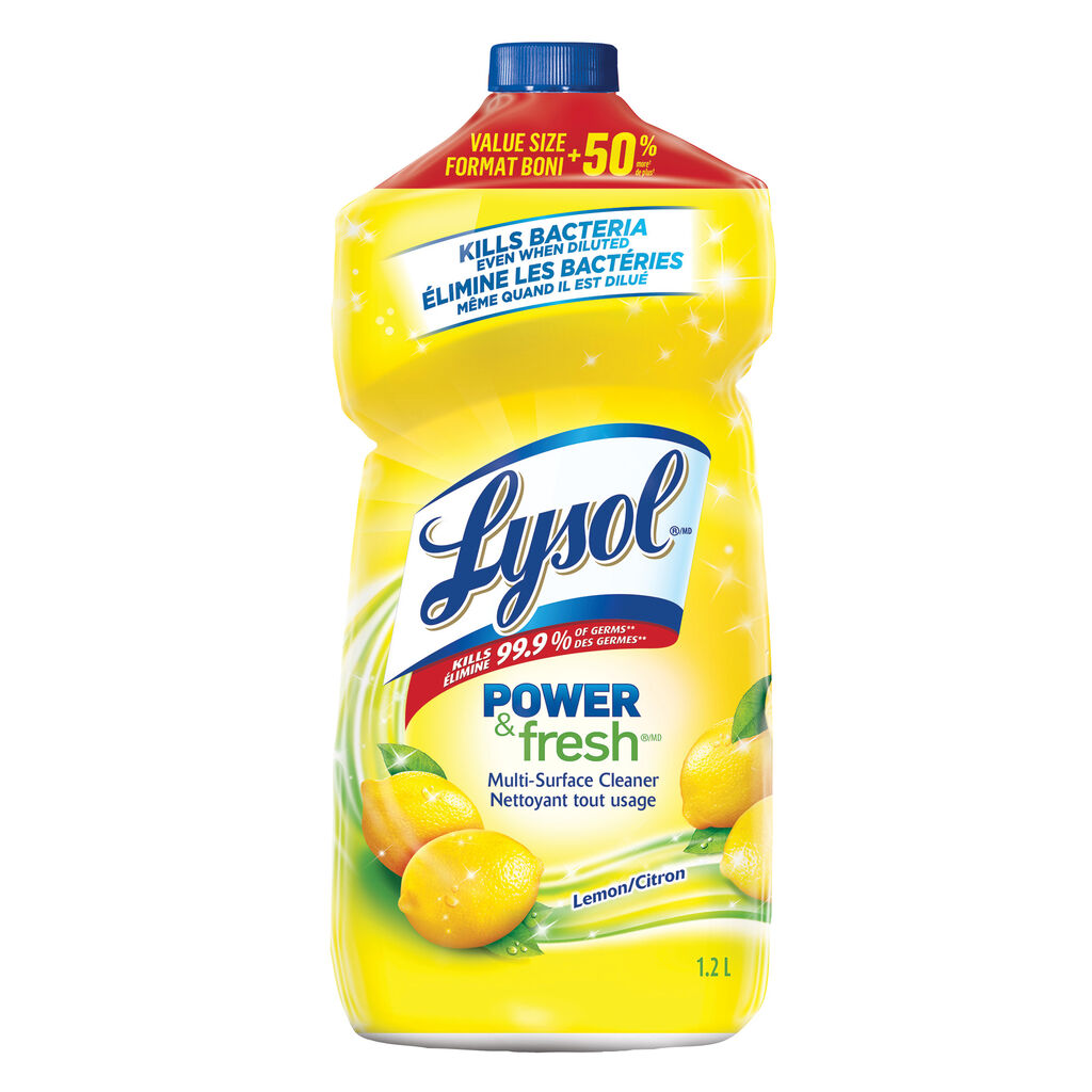 Lysol® Multi Surface Disinfectant & Cleaner - Lemon, 1.2L, 9/CT