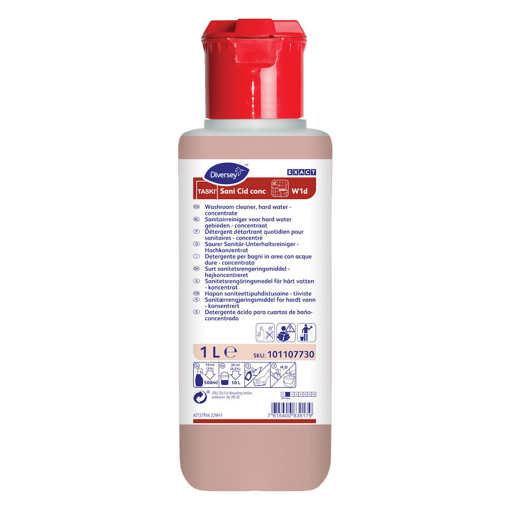 TASKI Sani Cid conc 6x1L - Sanitairreiniger voor gebruik in hard water