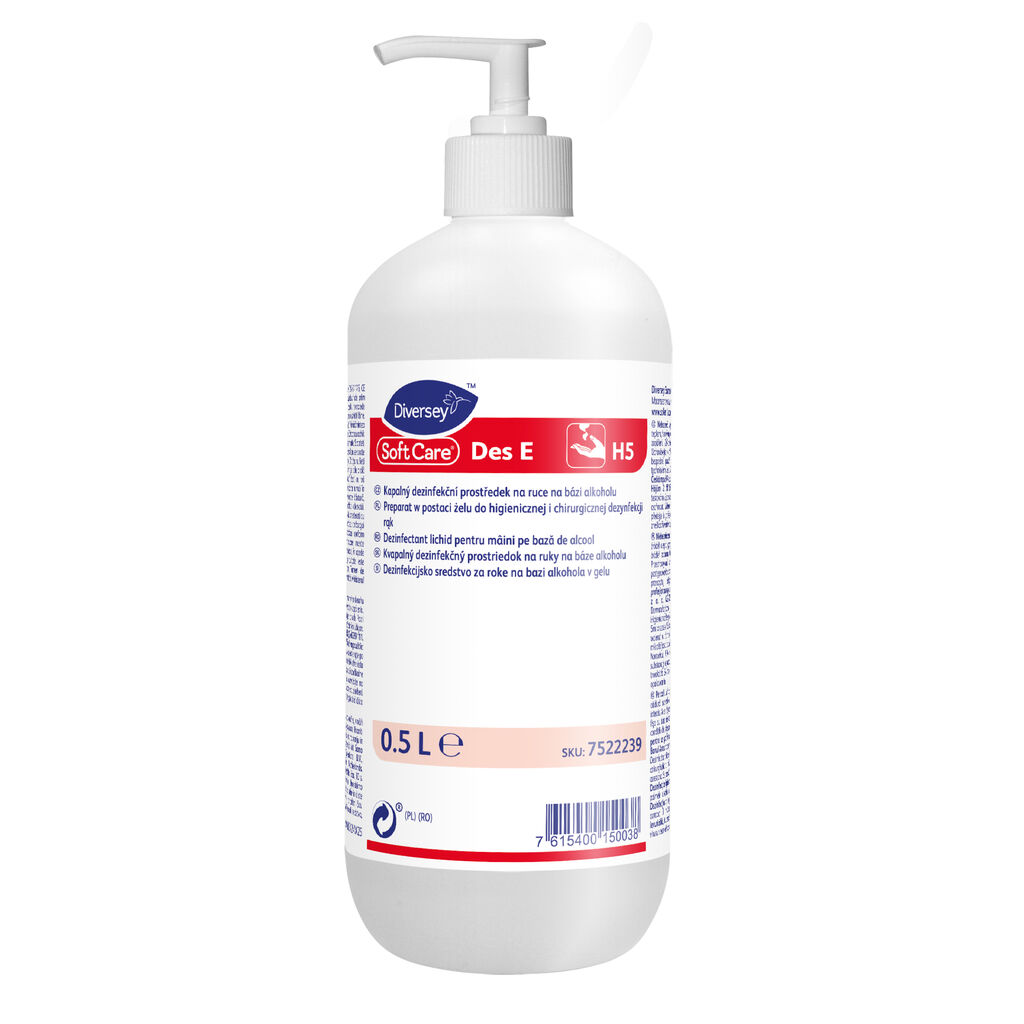 Soft Care Des E H5 10x0.5L - Dezinfectant lichid pentru mâini pe bază de alcool