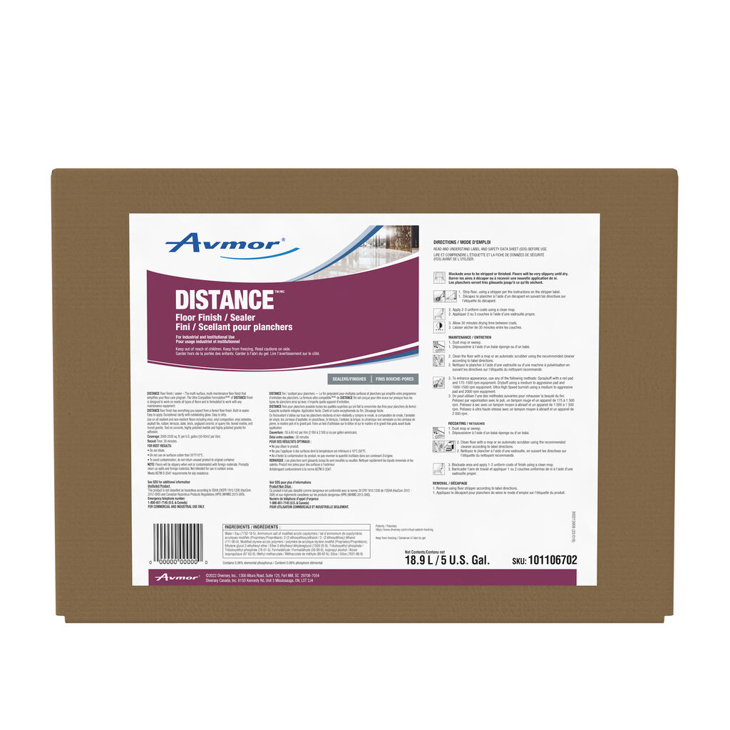 DISTANCE Floor Finish / Sealer 1 x 5 gal BIB, 5gal - Floor Finish / Sealer