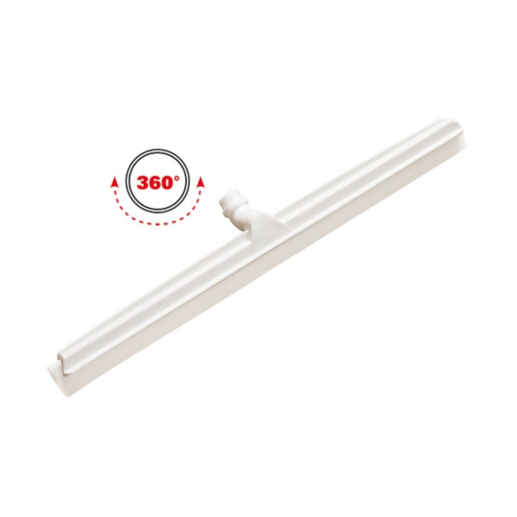 Vloertrekker met Flexibele Trekker Wit Rubber 1st - 60 cm - Wit - Vloertrekker met flexibele trekker en witte rubbers - 600 mm