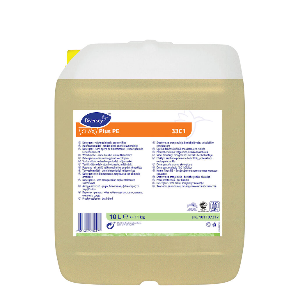 Clax Plus Pur-Eco 33C1 10L - Detergent fără înălbitor, certificat Pur Eco
