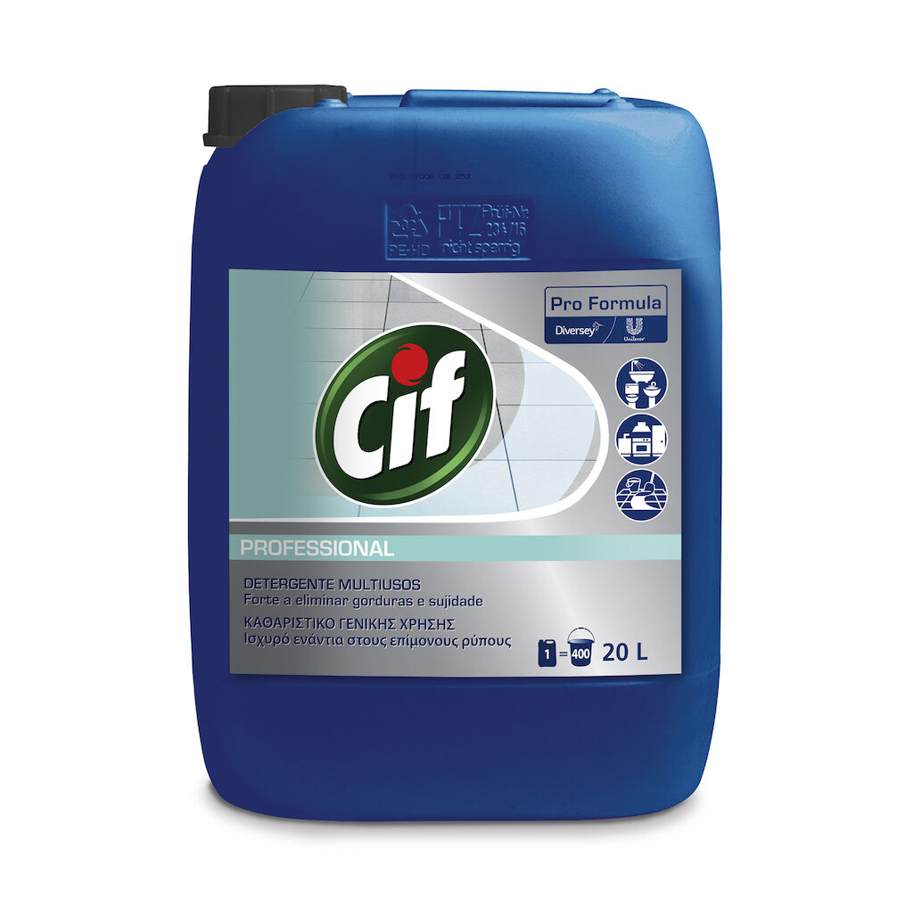Cif Professional Καθαριστικό Γενικής Χρήσης 20L - Καθαριστικό γενικής χρήσης, κατάλληλο για σκληρές επιφάνειες.